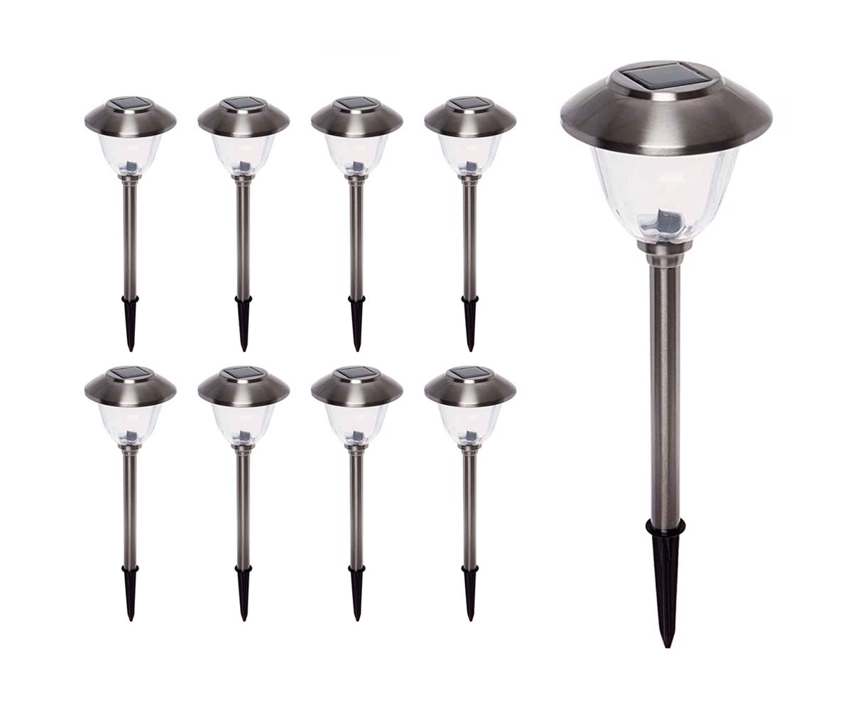 Solar-Powered Garden Path Lights (Set of 8)
