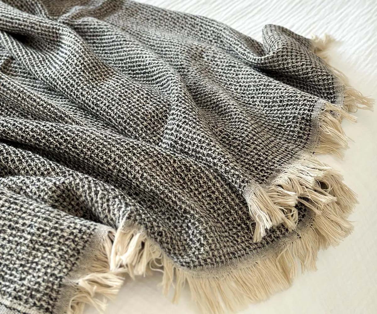 Cotton Waffle Throw Blanket