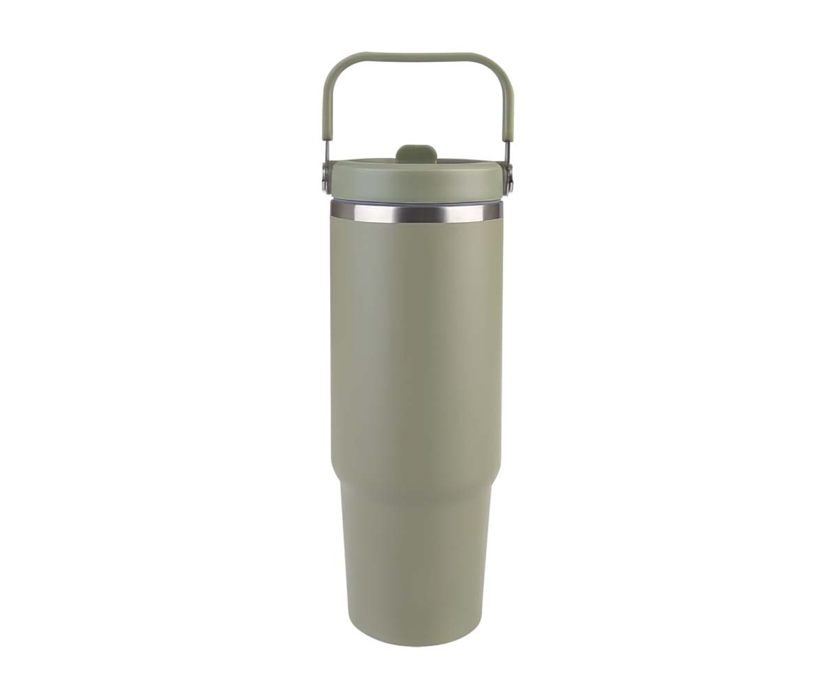 Insulated Stainless Steel Travel Tumbler with Handle